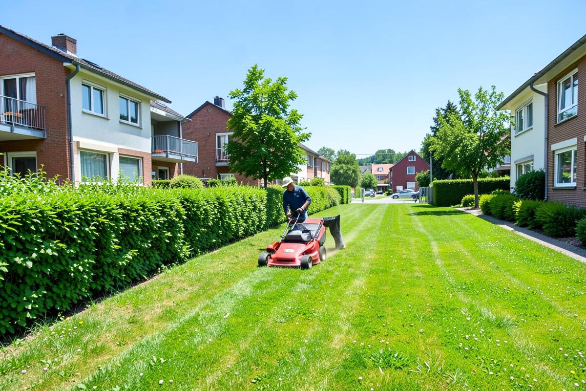 Gepflegte Rasenfläche einer Wohnanlage in Schwalmstadt